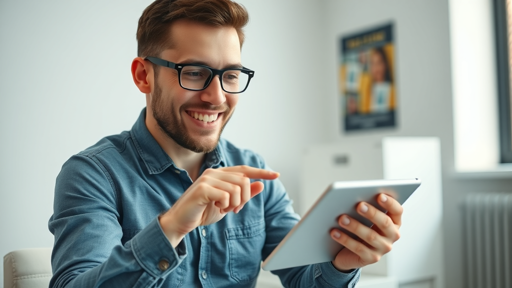 Expat comparing international moving services online using tablet | overseas moving guide best practices