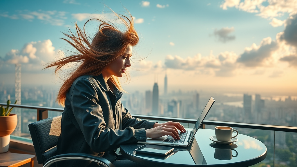 digital nomad moving out of america working abroad at cafe